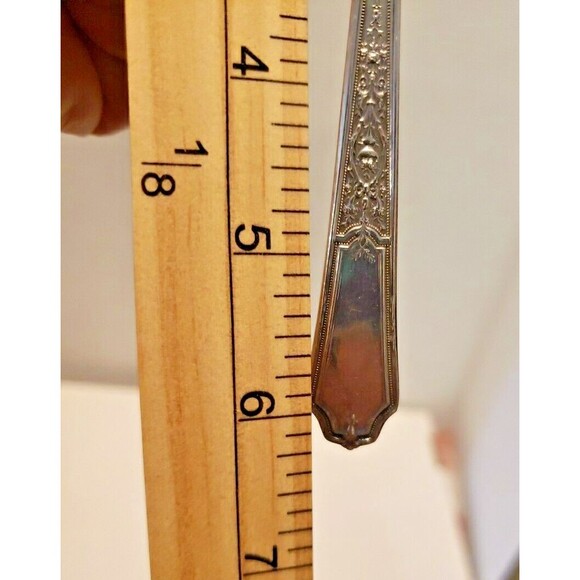 Set 6 Salad/Dessert Forks 1847 Rogers Ancestral 1924 Vintage Silverplate - Picture 3 of 11